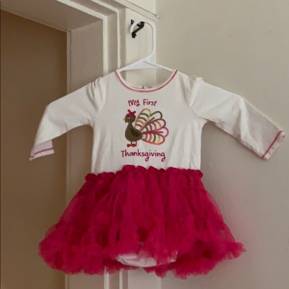Girls KOALA KIDS Pink Tutu First Thanksgiving
